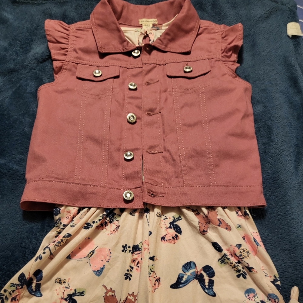 Little girls one piece short set